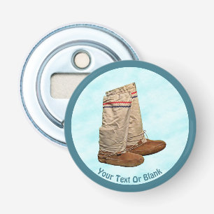 Mukluks on Snow Button Flesopener