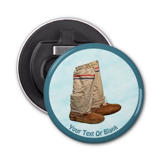 Mukluks on Snow Button Flesopener (Voorkant)