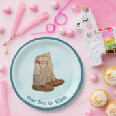 Mukluks on Snow Papieren Bordje (Feest)