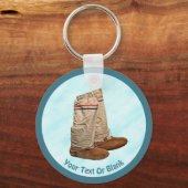 Mukluks on Snow Sleutelhanger (Voorkant)