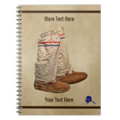 Mukluks op oud papier notitieboek (Voorkant)