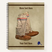 Mukluks op oud papier notitieboek (Voorkant)