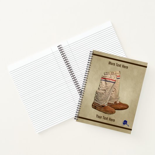 Mukluks op oud papier notitieboek (Binnen)