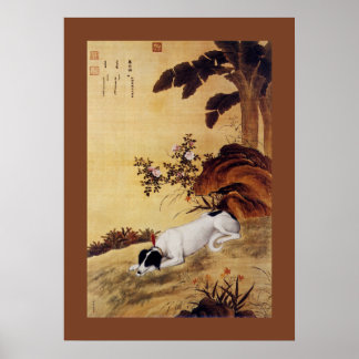 Mukongque 蓦空鹈 ~ Greyhound ~ Giuseppe Castiglione~ Poster