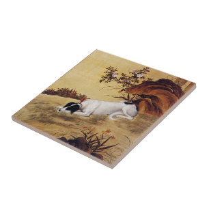 Mukongque 蓦 鹊 ~ Greyhound ~ Giuseppe Castiglione~ Tegeltje