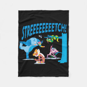 Mula en vrienden rekken zich uit! Yoga Kids  Fleece Deken