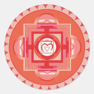 Mūlādhāra Mandala Chakra (Root chakra) Ronde Sticker