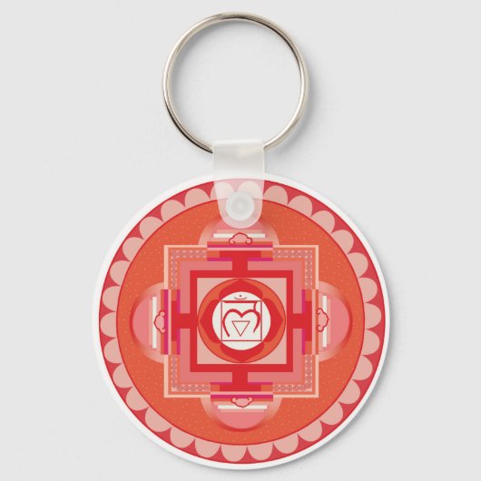 Mūlādhāra Mandala Chakra (Root chakra) Sleutelhanger (Voorkant)