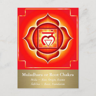 Muladhara of Root Chakra Briefkaart