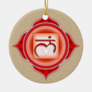 Muladhara of Root de 1ste Chakra Keramisch Ornament