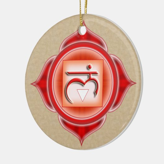 Muladhara of Root de 1ste Chakra Keramisch Ornament (Links)