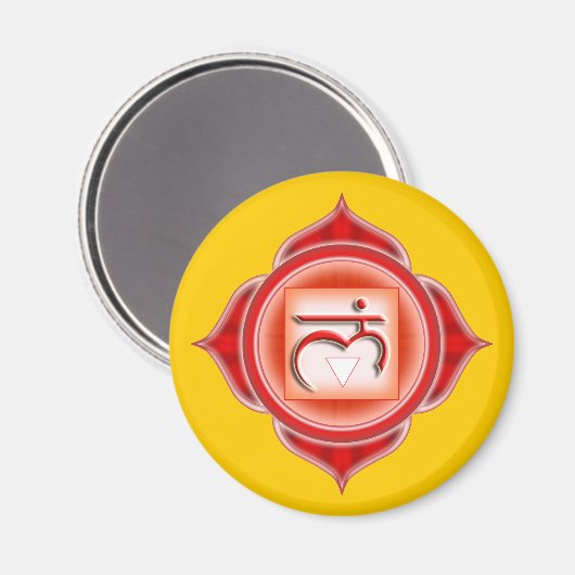 Muladhara of Root de 1ste Chakra Magneet (Voorkant / Achterkant)