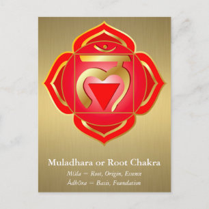 Muladhara- of wortelchakra-Briefkaart Briefkaart