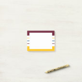 Mulberry Amber Autumnal Stripes Post-it® Notes (Op bureau)