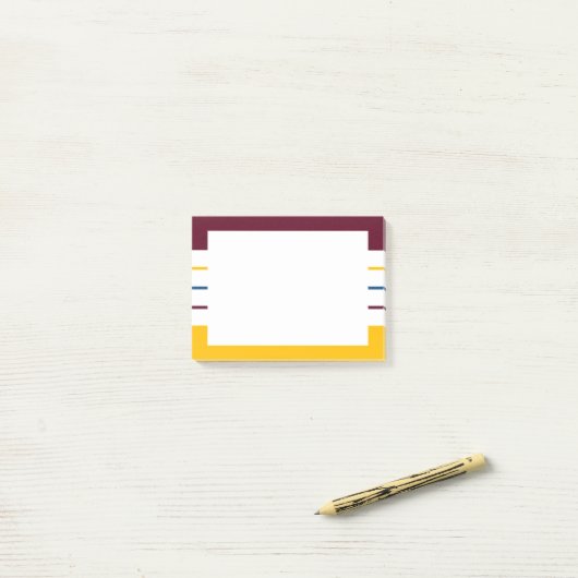 Mulberry Amber Autumnal Stripes Post-it® Notes (Op bureau)
