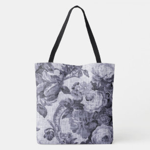 Mulberry Botanical Floral Toile Fabric Draagtas
