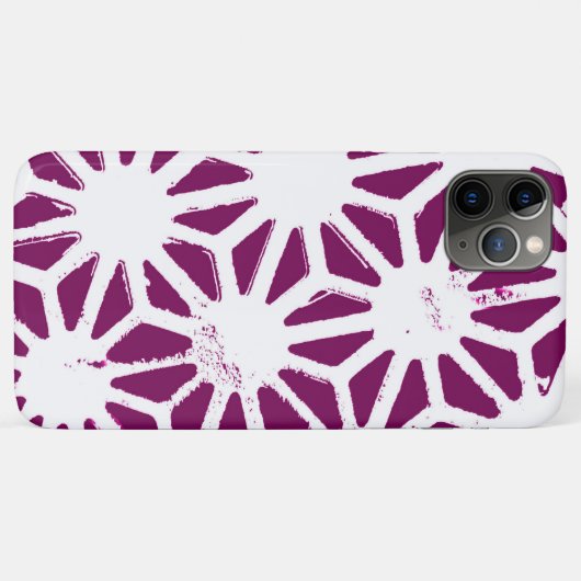 Mulberry en wit geometrisch patroon Case-Mate iPhone case (Achterkant (horizontaal))