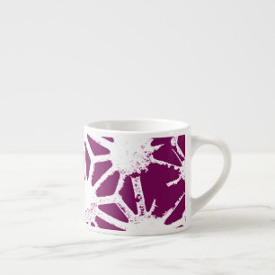 Mulberry en wit geometrisch patroon espresso kop