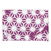 Mulberry en wit geometrisch patroon kussensloop (Voorkant)