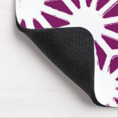 Mulberry en wit geometrisch patroon muismat (Hoek)