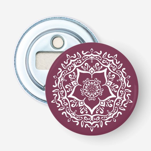 Mulberry Mandala Button Flesopener (Voorkant)