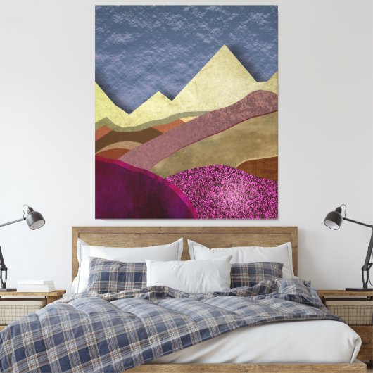 Mulberry Mountains Canvas Afdruk (Insitu (Slaapkamer))