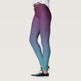 Mulberry Paarse Blue Blauwgroen Fade Leggings