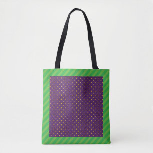 Mulberry paarse vrucht 80's retro-patroonontwerp draagtas