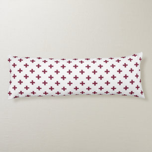 Mulberry polka kruist wit lichaamskussen
