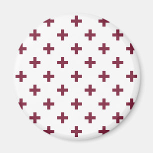 Mulberry polka kruist wit magneet