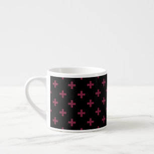 Mulberry polka kruist zwart espresso kop