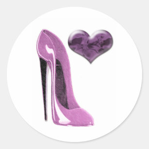 Mulberry roze Stiletto-schoppen hoge hiel en 3D ha Ronde Sticker