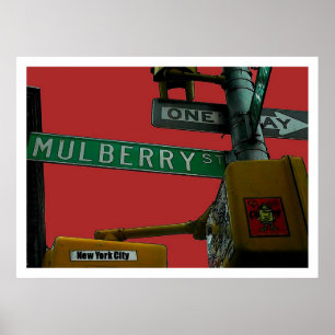 "Mulberry Street: Little Italy" New York City  Poster