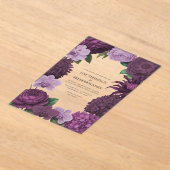 Mulberry Wine, Deep Fig & Dusty Lavender Wedding Acryl Uitnodigingen (Laagn)