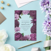 Mulberry Wine, Deep Fig & Dusty Lavender Wedding Acryl Uitnodigingen (Insitu (Huwelijk))