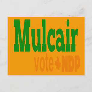 Mulcair Stem NDP Briefkaart