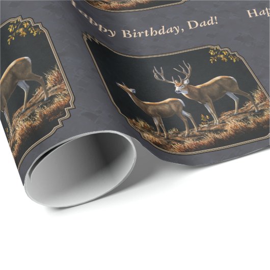 Mule Deer Buck en Doe Grey Custom Cadeaupapier (Rol Hoek)