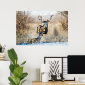 Mule Deer Buck en Doe Poster (Thuiskantoor)