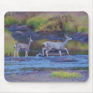 Mule Deer Doe en Fawn Muismat