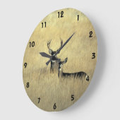 Mule Deer in California Wall Clock Grote Klok (Hoek)