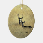 Mule Deer Keramisch Ornament (Rechts)