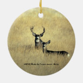 Mule Deer Keramisch Ornament (Achterkant)