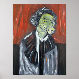 Mule Faced Woman van Donald Lee Poster