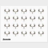 Mule hert schedel ronde sticker (Vel)