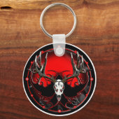 Mule herten, vlammen sleutelhanger (Voorkant)