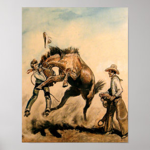 "Mule" Westerne kunst van Will James Poster