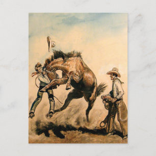 “Mule” Westerse kunst van Will James Briefkaart