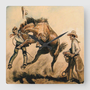 “Mule” Westerse kunst van Will James Vierkante Klok