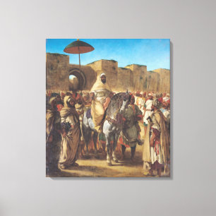 Muley Abd-ar-Rhaman , de sultan van Marokko Canvas Afdruk