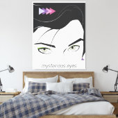 Mulher com Olhos Misteriosos Canvas Afdruk (Insitu (Slaapkamer))